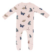 Kyte Baby Zippered Footie Blush Butterfly