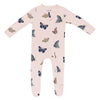 Kyte Baby Zippered Footie Blush Butterfly