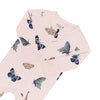 Kyte Baby Zippered Footie Blush Butterfly