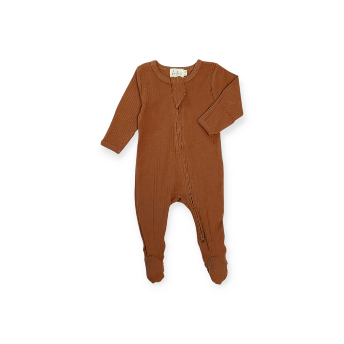 Ba.be.O Ribbed Infant Sleeper Rust