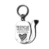 I Heart Guts Testicle Keychain