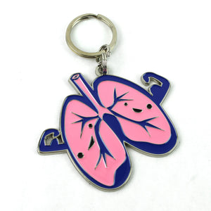 I Heart Guts Lungs Keychain