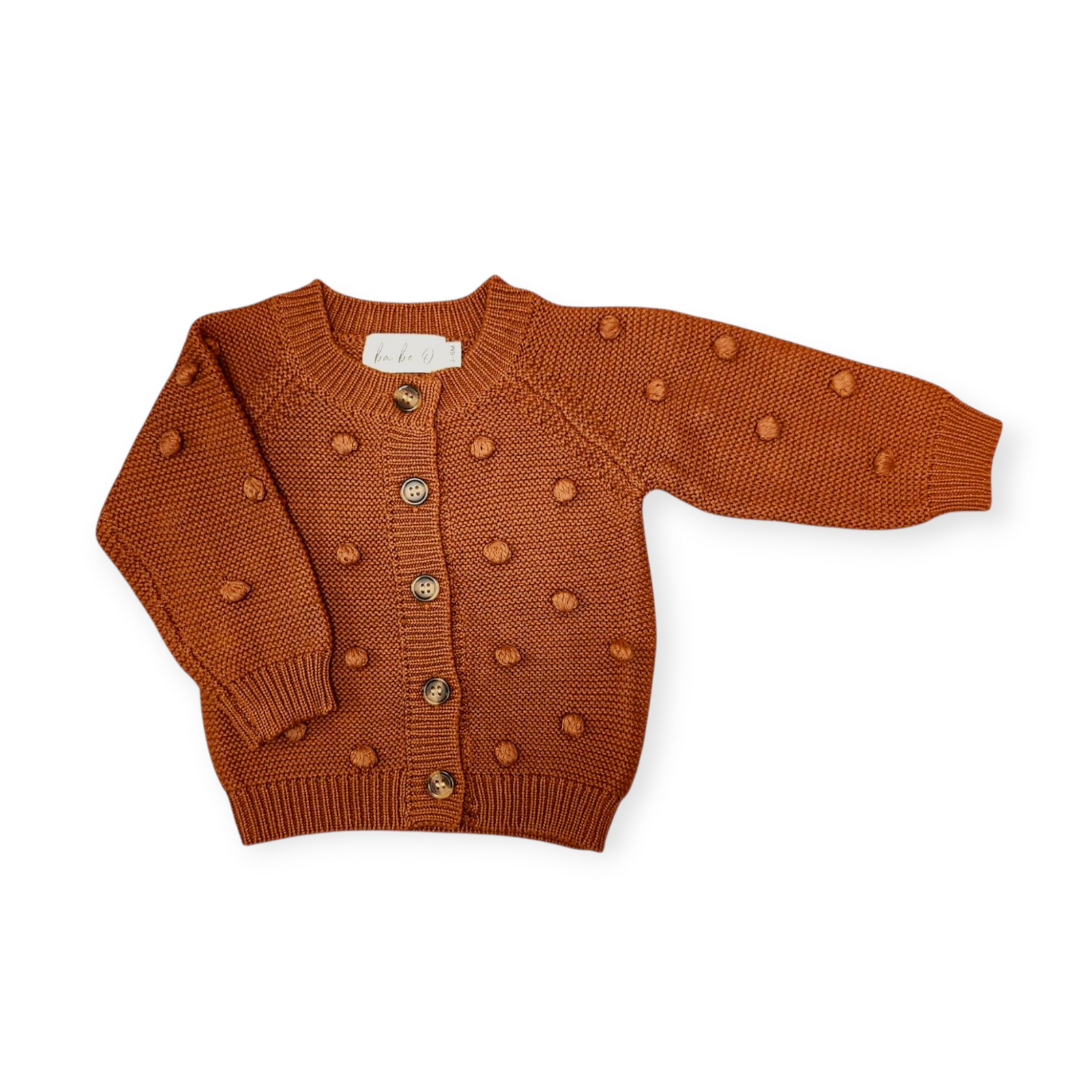 Ba.be.O Dot Cardigan Coffee