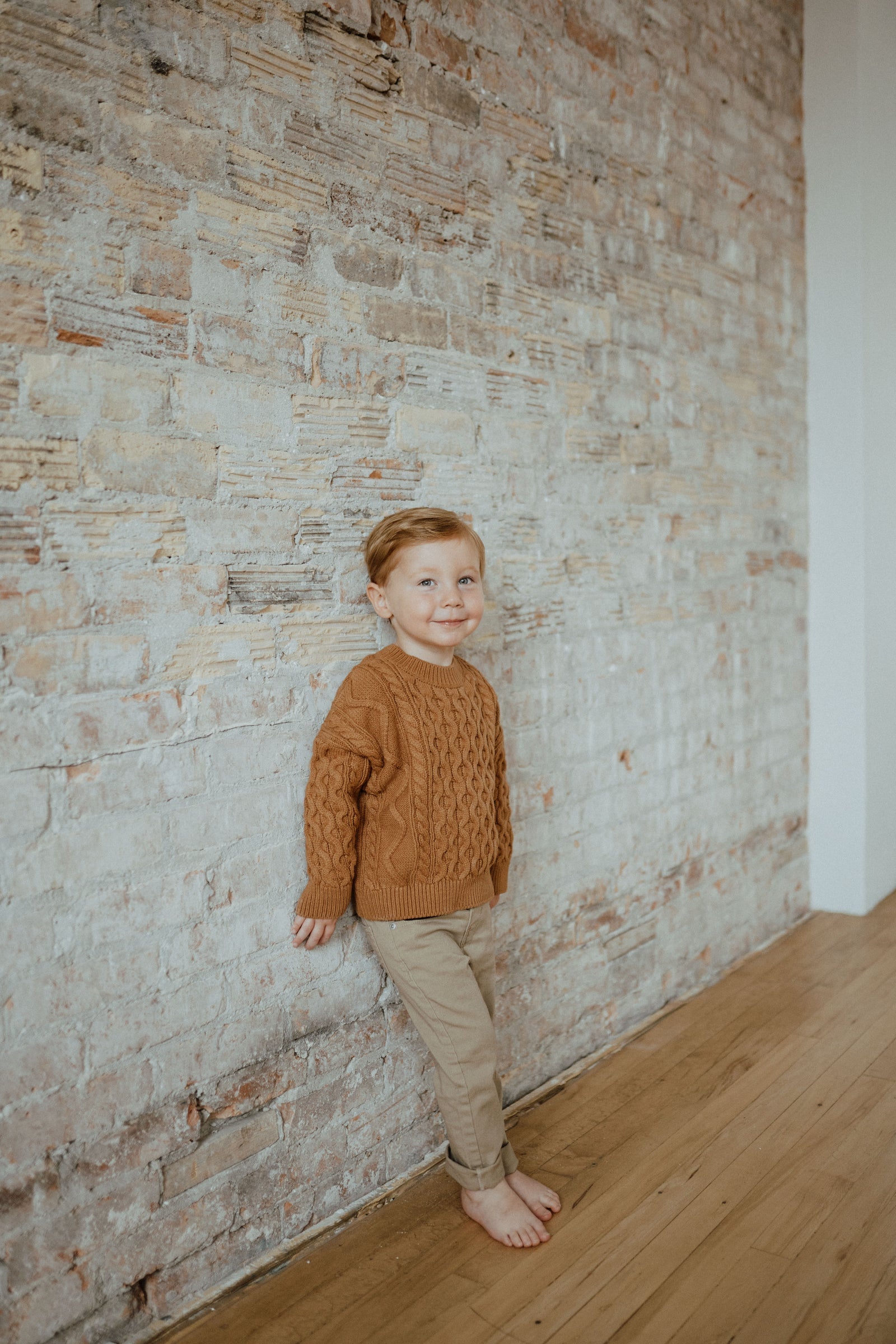 Ba.be.O Cable Knit Sweater Cider