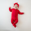 Kyte Baby Zippered Footie in Cardinal