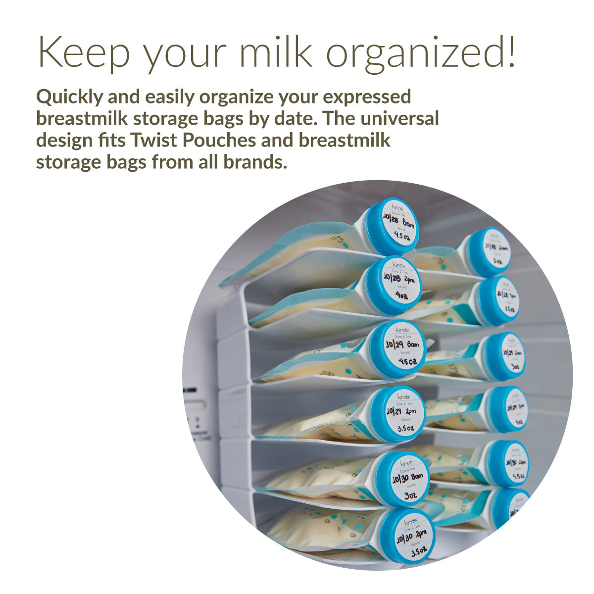 kiinde Twist Keeper Breastmilk Organizer
