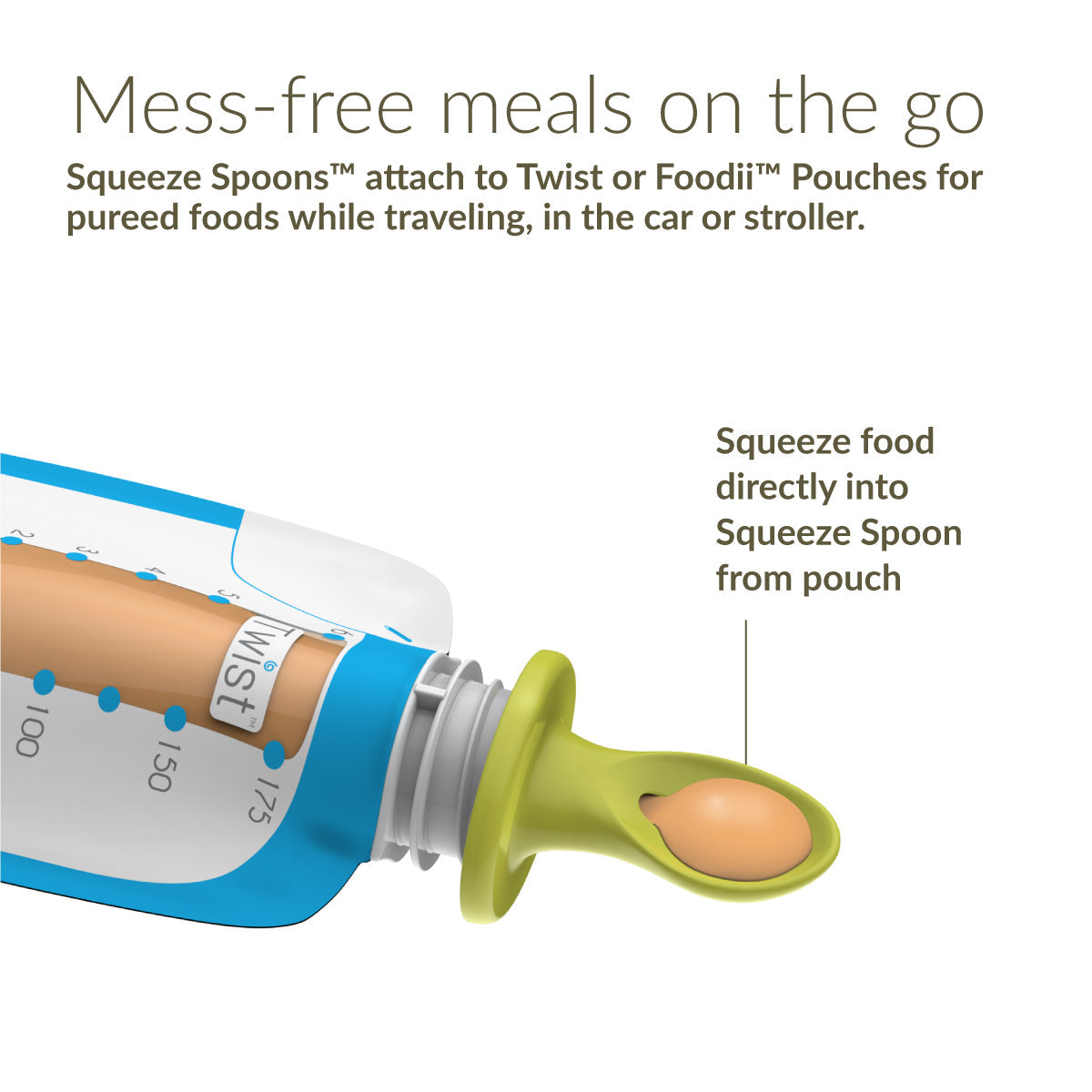 kiinde Foodii Squeeze Pouch Spoons (2 pack)