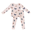 Kyte Baby Toddler Long Sleeve Pajamas Blush Butterfly
