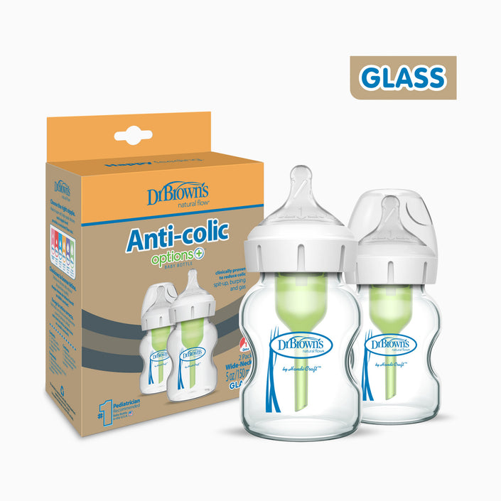 Dr. Brown's Options Wide 5oz. Glass Bottles (2 pack)