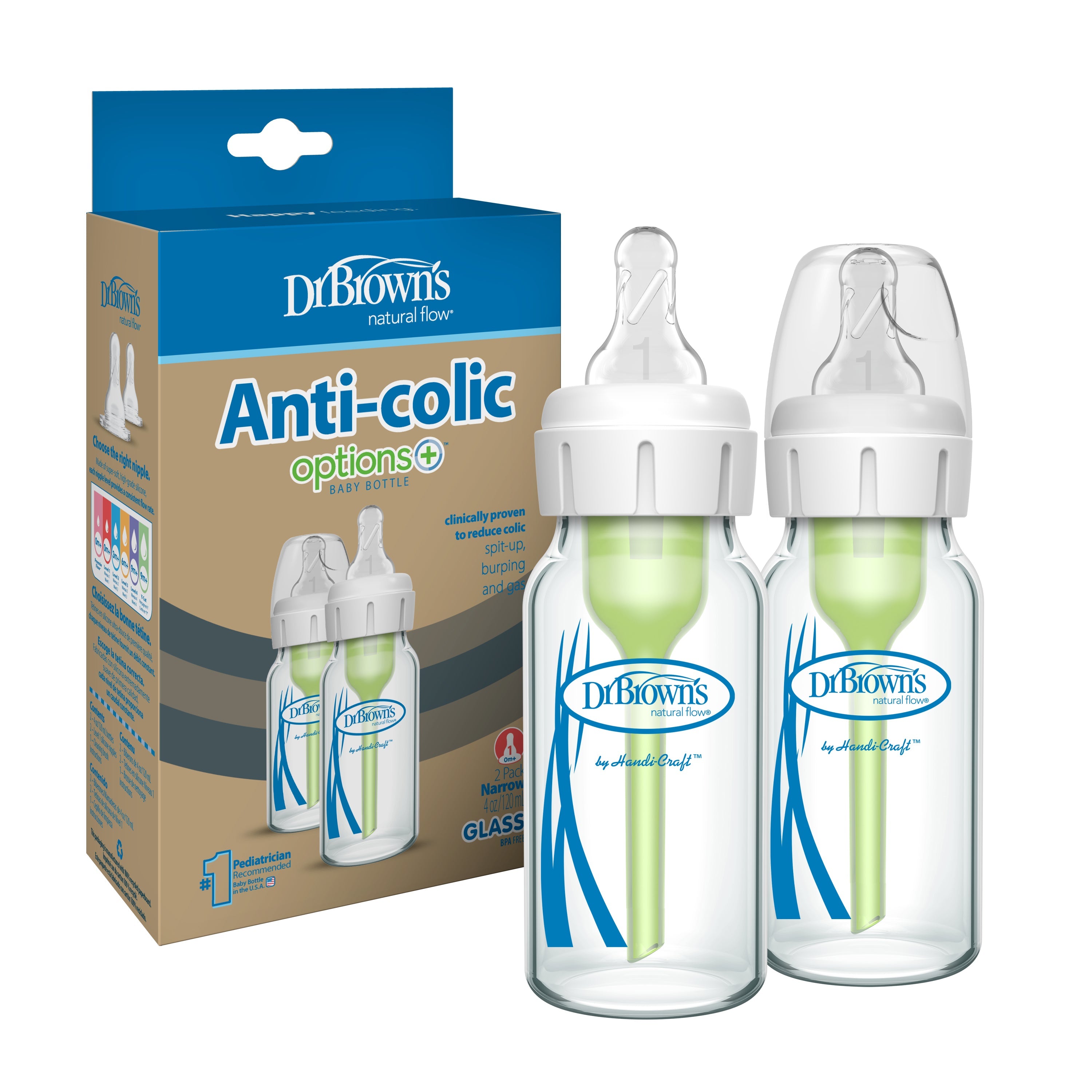 Dr. Brown's Options Narrow 4oz. Glass Bottles (2 pack)