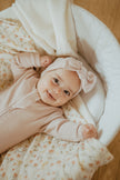 Ba.be.O Ribbed Infant Sleeper Blush