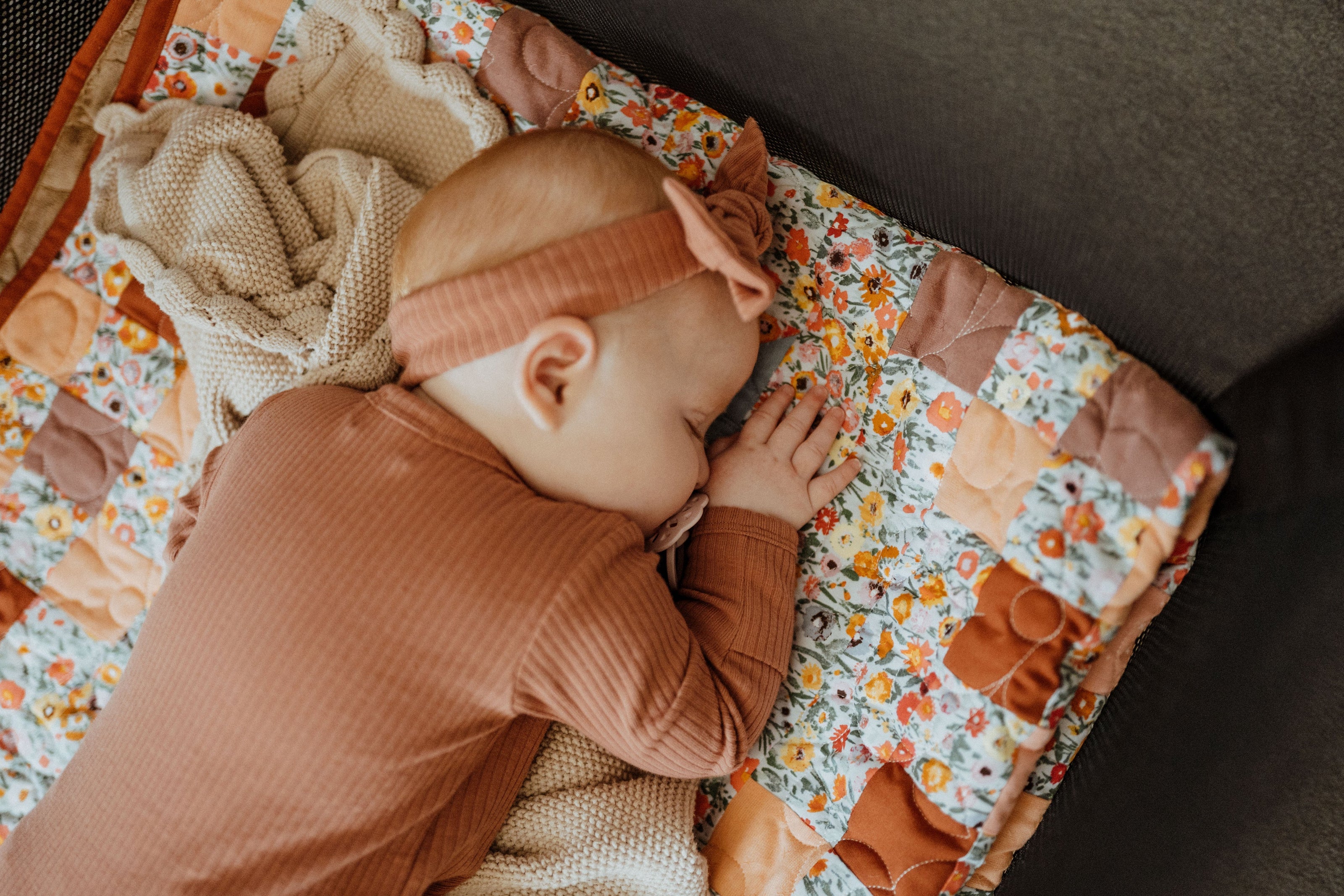 Ba.be.O Ribbed Infant Sleeper Rust