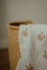 Ba.be.O Organic Cotton Pink Bunny Muslin Swaddle
