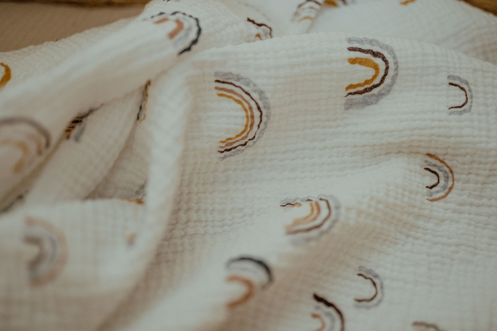 Ba.be.O Organic Cotton Rainbow Muslin Swaddle