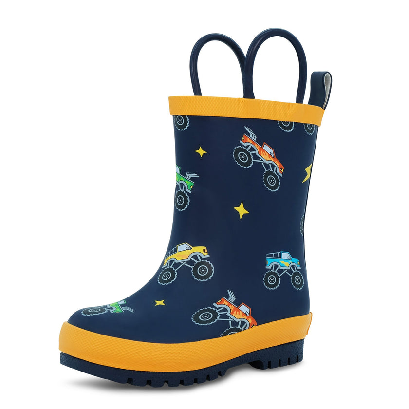 Jan & Jul Puddle-Dry Rain Boots Big Trucks