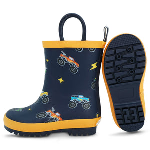 Jan & Jul Puddle-Dry Rain Boots Big Trucks