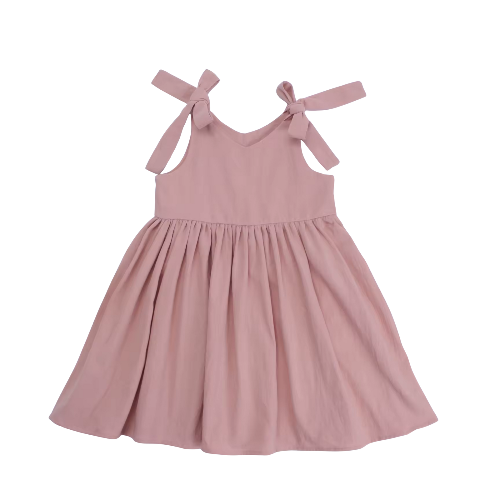 Ba.be.O Cotton Shoulder Tie Dress Dusty Pink