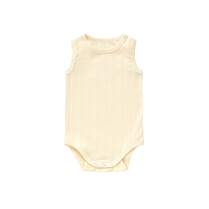 Ba.be.O Pointelle Tank Romper Buttercream Yellow