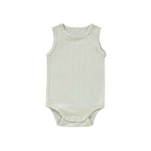 Ba.be.O Pointelle Tank Romper Sage