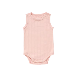Ba.be.O Pointelle Tank Romper Pink