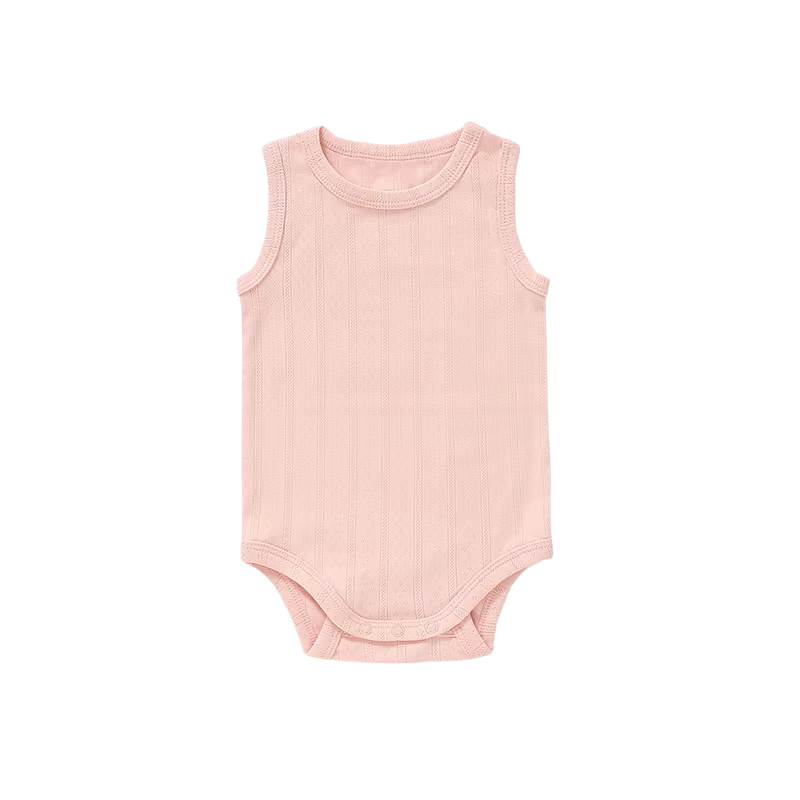 Ba.be.O Pointelle Tank Romper Pink