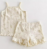 Ba.be.O Pointelle Print Short Set Creamy Beige