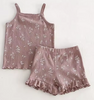 Ba.be.O Pointelle Print Short Set Purple