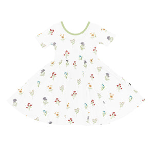 Kyte Baby Short Sleeve Twirl Dress Wildflower