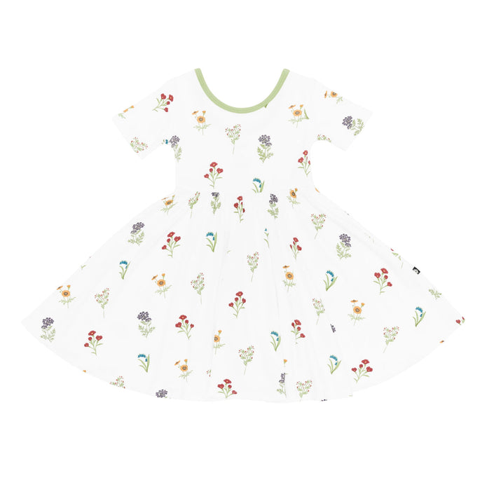 Kyte Baby Short Sleeve Twirl Dress Wildflower