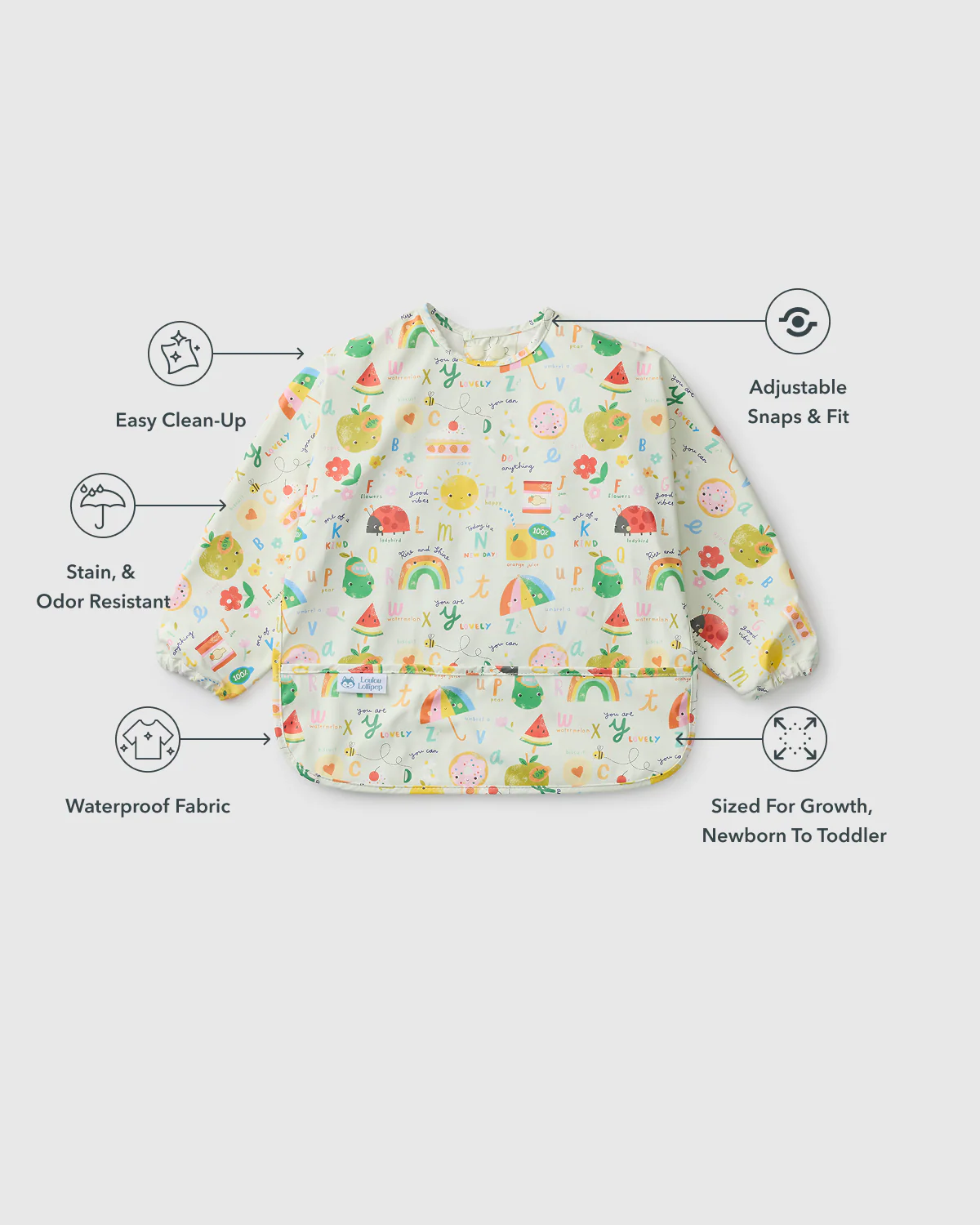 Loulou Lollipop Long Sleeve Bib