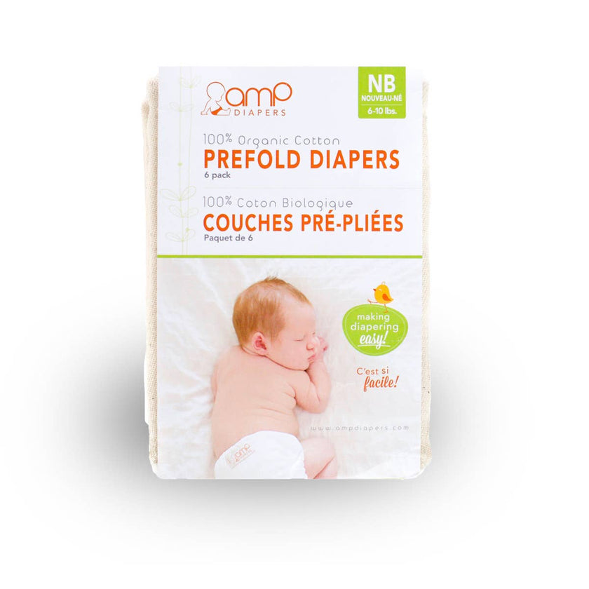 AMP Diapers Prefolds (6 pack)