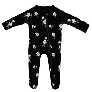 Kyte Baby Zippered Footie Small Midnight Magnolia