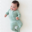 Kyte Baby Zippered Footie Sage