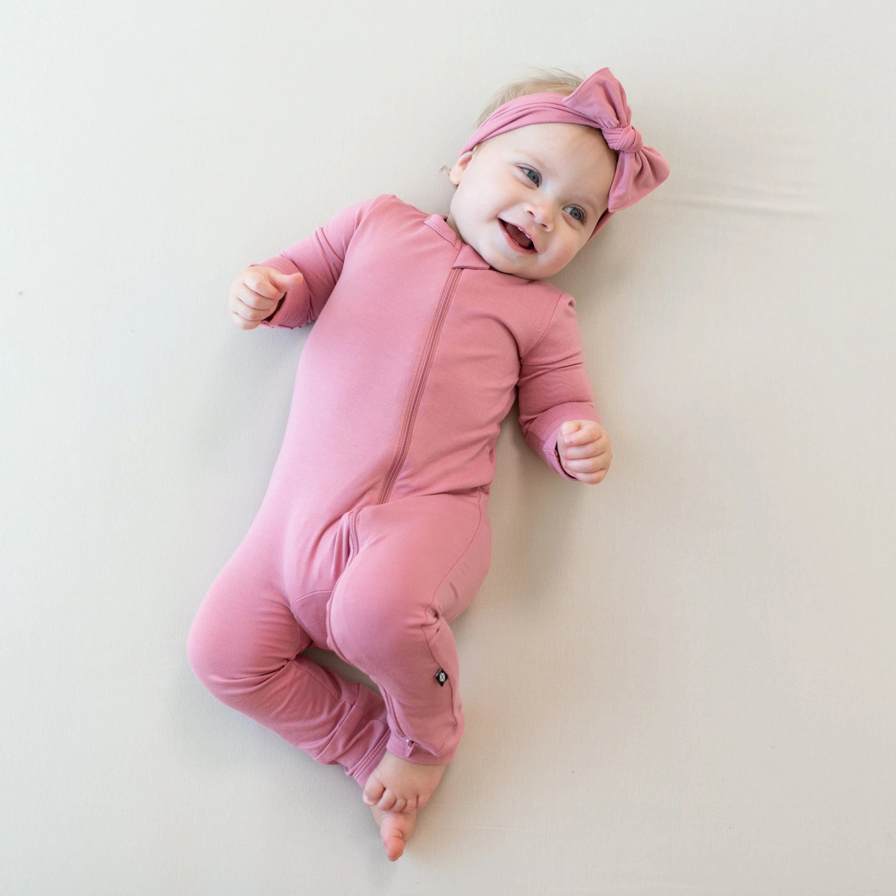 Kyte Baby Zippered Footie Apple Blossom