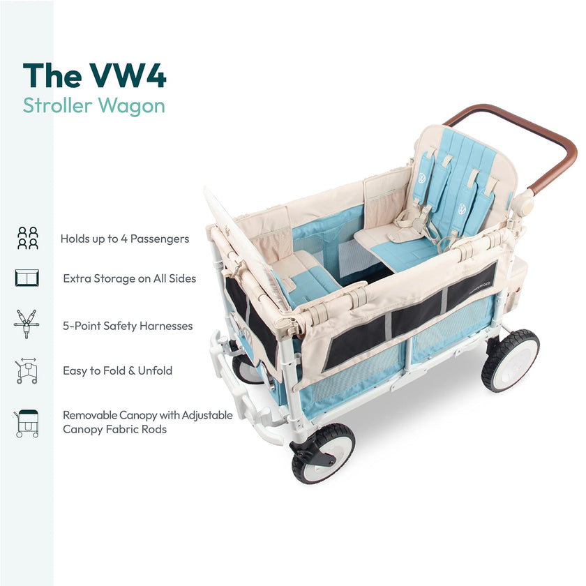 Wonderfold VW4 Edition Quad Stroller Wagon