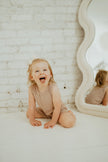 Ba.be.O Ribbed Tank Romper Vintage Mauve