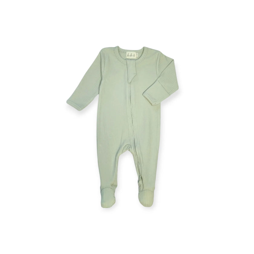 Ba.be.O Ribbed Infant Sleeper Light Sage