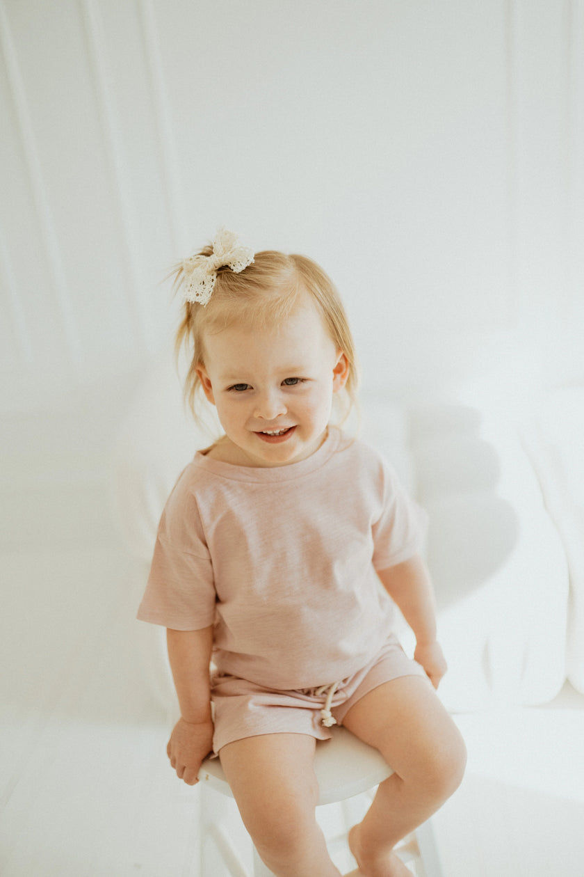 Ba.be.O Short Set Heathered Pink