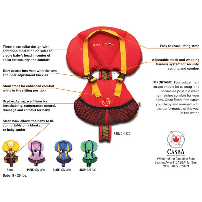 Salus Bijoux Infant Life Jackets 9-25lbs.