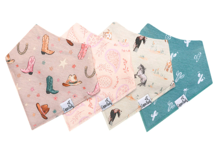 Copper Pearl Bandana Bibs (4 Pack)