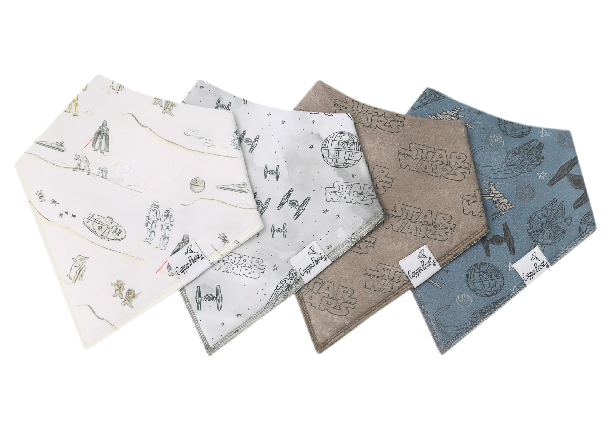 Copper Pearl Bandana Bibs (4 Pack)