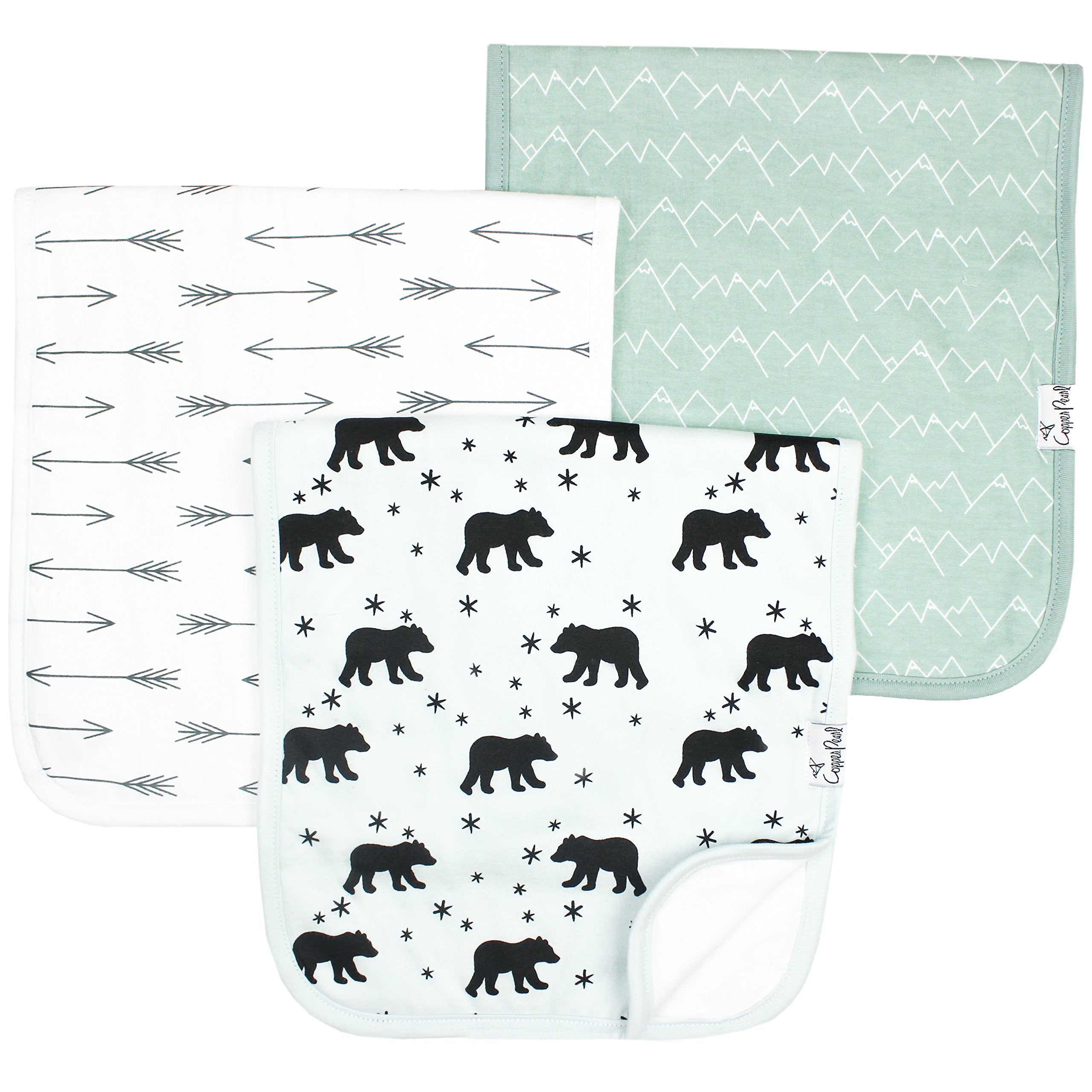 Copper Pearl Burp Cloths (3 Pack)