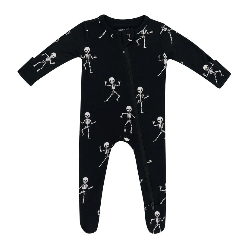 Kyte Zippered Footie Skeleton