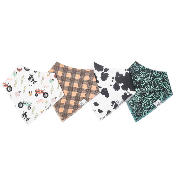 Copper Pearl Bandana Bibs (4 Pack)