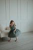 Ba.be.O Cotton Shoulder Tie Dress Teal
