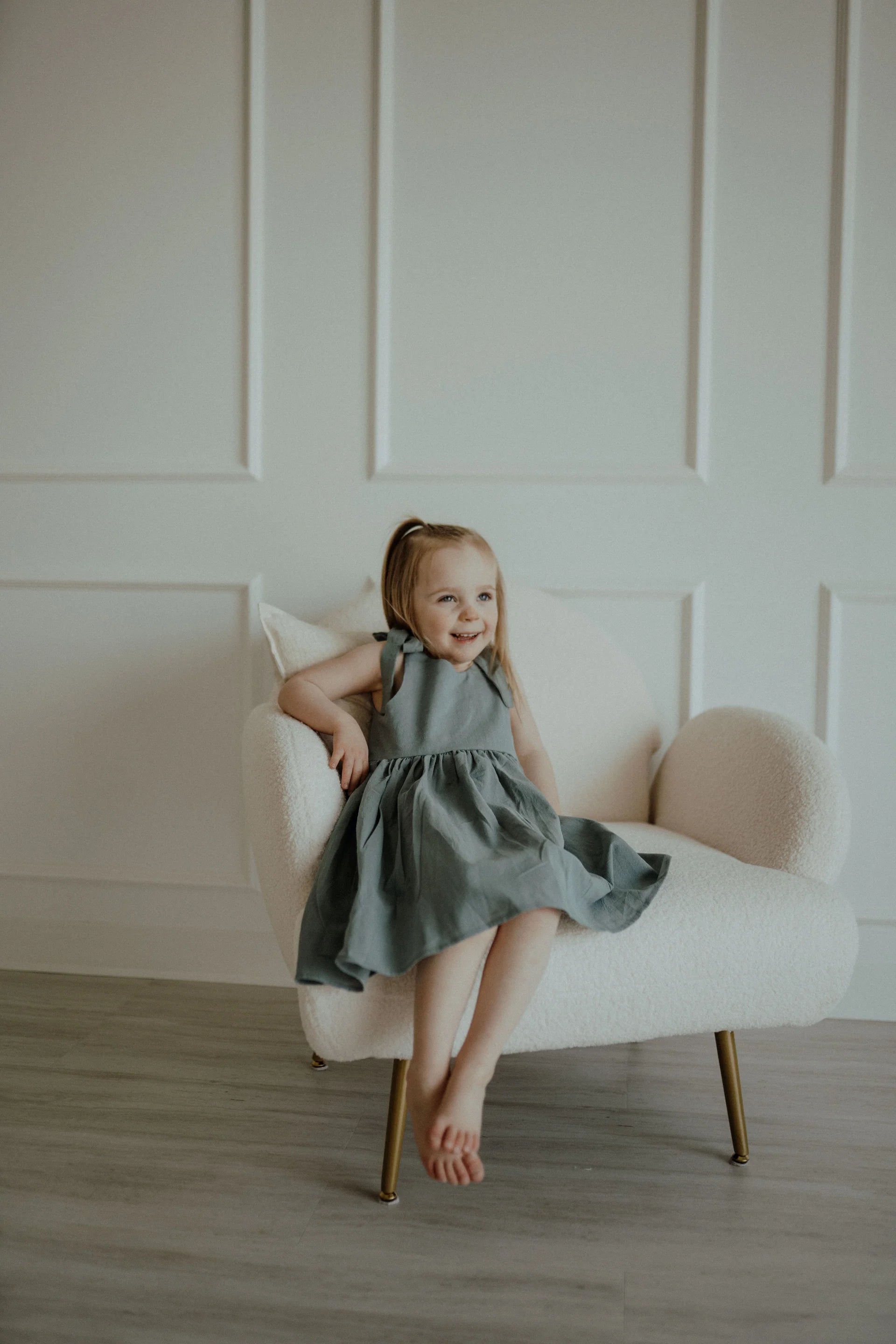 Ba.be.O Cotton Shoulder Tie Dress Teal