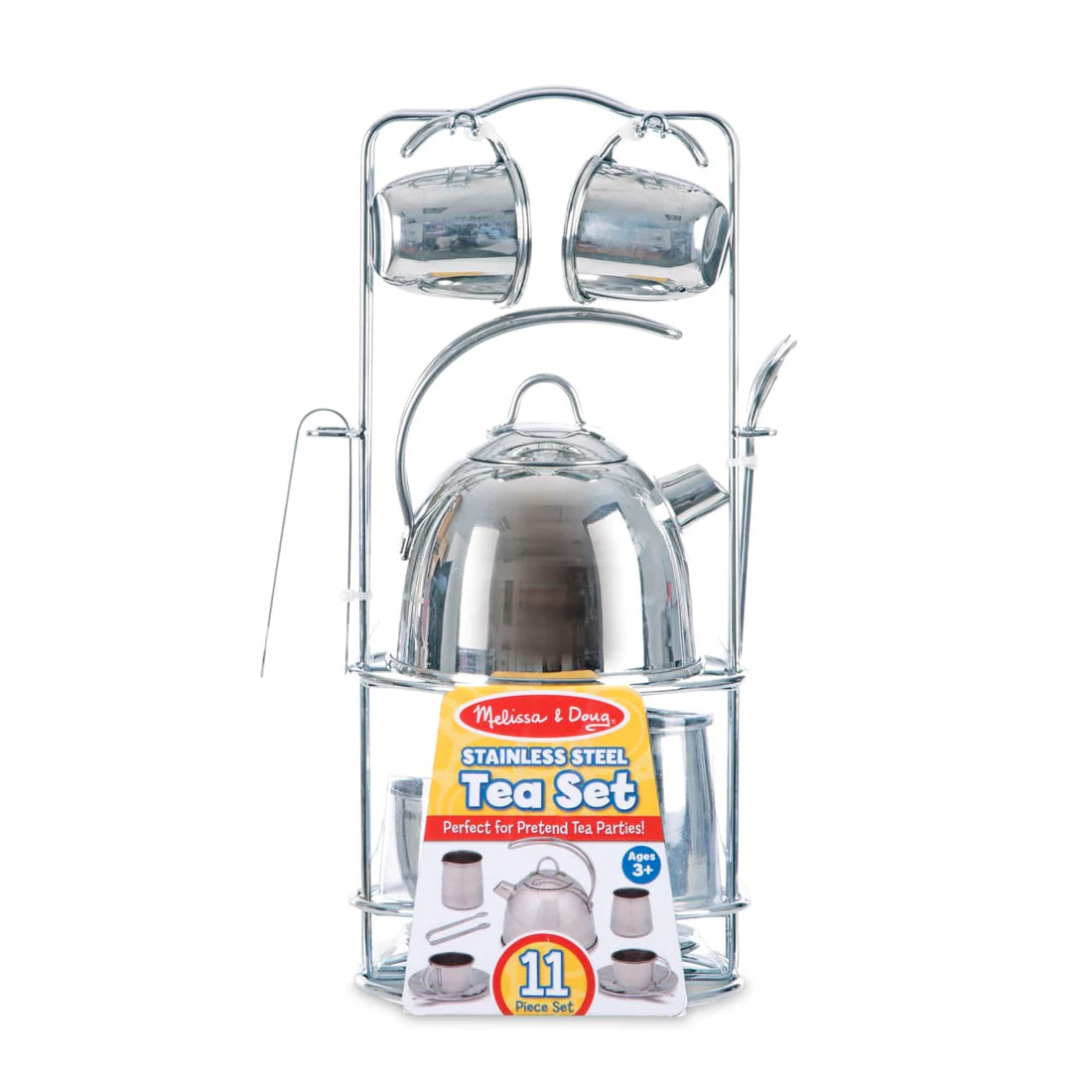 Melissa & Doug Stainless Steel Tea & Storage Stand Set