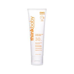 thinkbaby Clear Zinc Sunscreen SPF30 3oz.