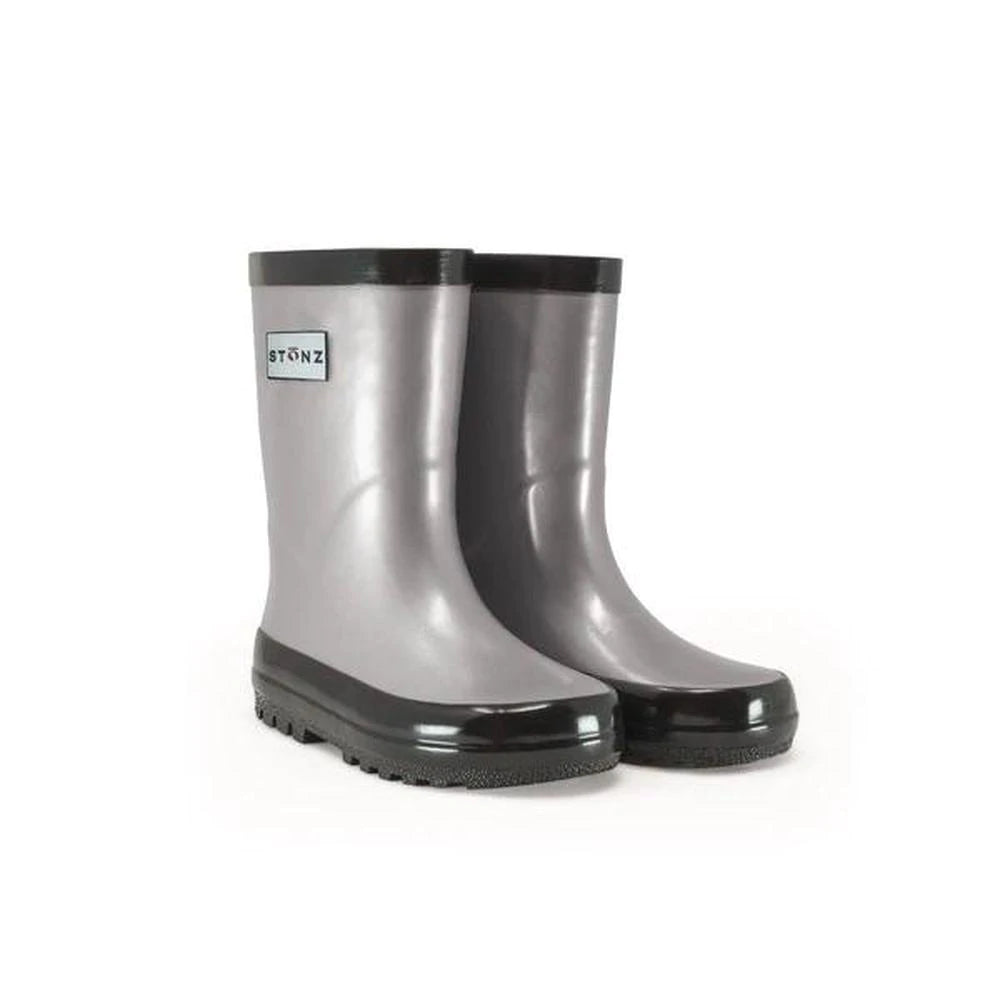 Stonz Rain Boots Metallic Grey