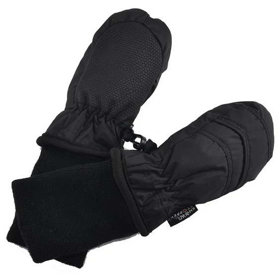 SnowStoppers Original Extended Cuff Mittens Black